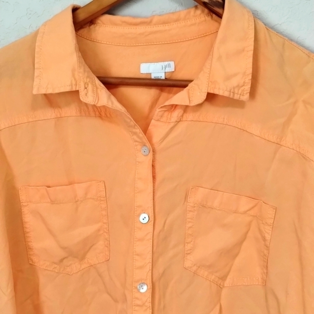 J Jill  Orange Tunic Blouse - Picture 2 of 7